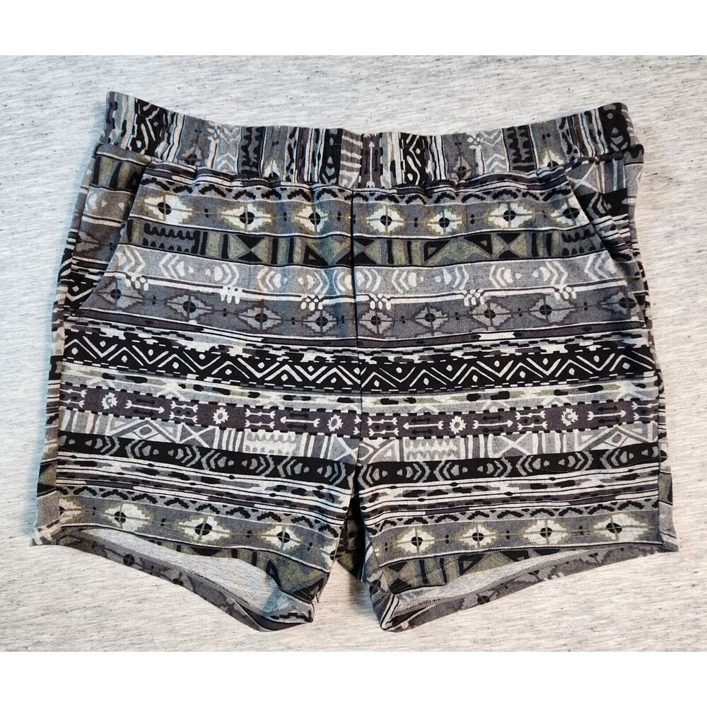 Ethnic Chevron Print Shorts Elastic Waist Soft Feel Mens Size 3XL